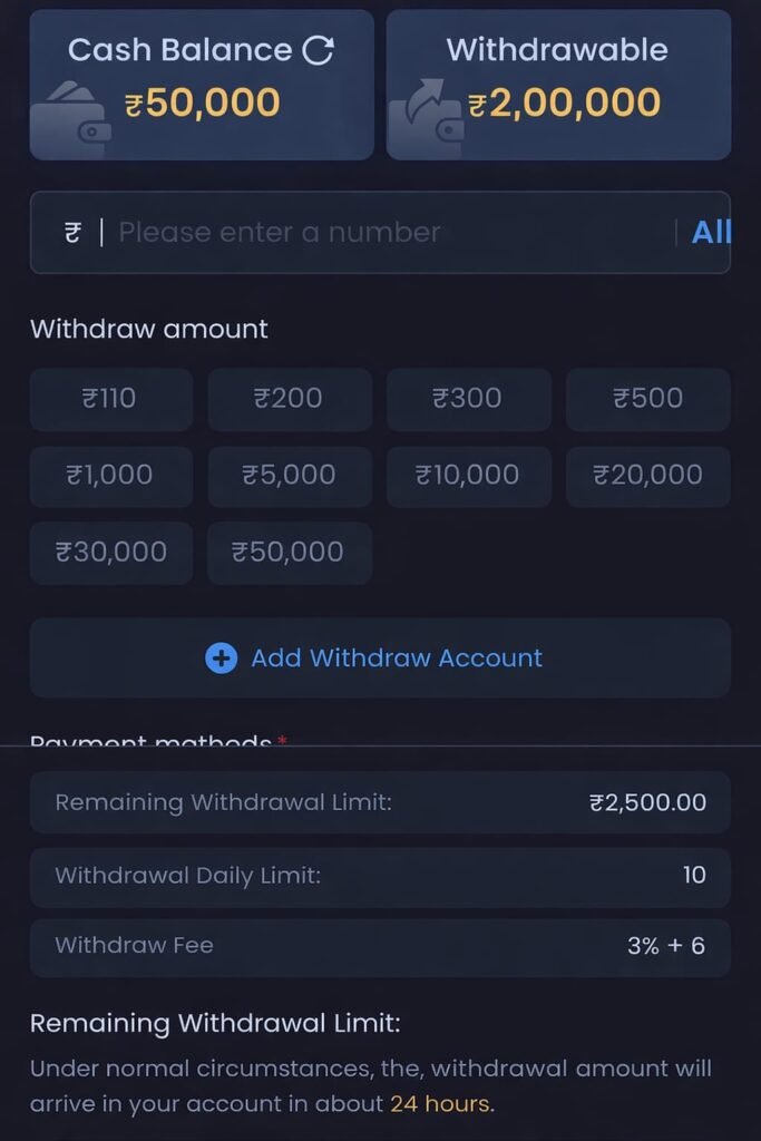 Royal 379 APK Withdrawal Image